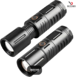 High-Power Multi-Purpose Flashlight with 20000 MHA Battery Full Black - Image 2