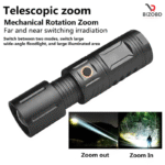 High-Power Multi-Purpose Flashlight with 20000 MHA Battery Full Black - Image 4