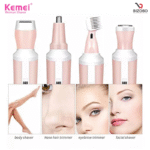 Kemei KM-3024 Multifunctional 4 in 1 Face, Eyebrow, Nose, & Lady Shaver for Women - Image 2