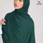 Elegant Soft Jersey Hijab for Women – Deep Green