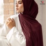 Elegant Soft Jersey Hijab for Women - Maroon