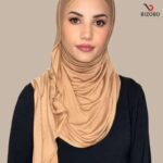Elegant Soft Jersey Hijab for Women – gold Shade