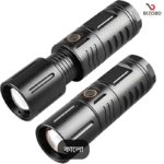 High-Power Multi-Purpose Flashlight with 30,000 MHA Battery Full Black - Image 5