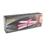 Kemei KM-1213 Professional Multifunction 3 In 1 Electric Ceramic Iron Wave Hair Curler Straighter - Image 3