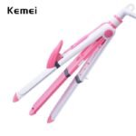 Kemei KM-1213 Professional Multifunction 3 In 1 Electric Ceramic Iron Wave Hair Curler Straighter - Image 5