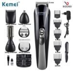Kemei KM-600 Multi-functional Titanium 11 in 1 Professional Hair Beard Clipper Trimmer for Men