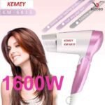 Kemey KM-6833 Cool & Hot Electric Foldable Hair Dryer