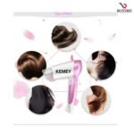 Kemey KM-6833 Cool & Hot Electric Foldable Hair Dryer - Image 3