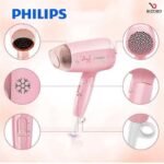 Philips BHC010/00 Essential Care DryCare Hair Dryer for Women Pink - Image 2