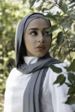 Dark Ash - Elegant Soft Jersey Hijab for Women