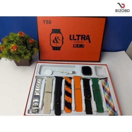 Y80 Ultra Smartwatch With 8 Strap