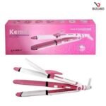 Kemei KM 1291 Ceramic Professional 3 in 1 Electric Hair Straightener Curler Styler and Crimper - Image 3