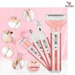 Kemei KM-6637 Multifunctional 4 in 1 Rechargeable woman body shaver Beard Eyebrow, Nose Trimmer set Female Electric shaver - Image 3