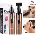 Nose Hair & Ear Trimmer KM-6629 Rechargeable 2 in 1 Trimmer - Image 2