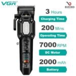 VGR V-600 Professional Hair Clipper and Beard Trimmer Salon Series for Men - Image 3