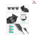 VGR V-987 Professional Beard and Moustache Trimmer for Men Black - Image 4