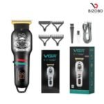 VGR V-971 Professional Corded and Cordless Rechargeable Hair Trimmer with digital display