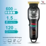 VGR V-971 Professional Corded and Cordless Rechargeable Hair Trimmer with digital display - Image 5