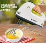 180 W Scarlett - Electric Egg Beater and Dough Mixer for Cake Cream and Other Baking Item with 4 Stirrers - Image 4