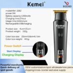 Kemei KM-2282 Hair Clipper and Beard Trimmer for Men - Image 3