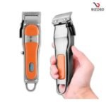 Kemei KM-1940 Adjustable Hair Trimmer Rechargeable Electric Cutting Machine Golden Metal Body Carbon Steel Blade Hair Clipper - Image 3