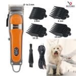 Kemei KM-1940 Adjustable Hair Trimmer Rechargeable Electric Cutting Machine Golden Metal Body Carbon Steel Blade Hair Clipper