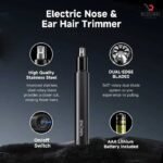 ENCHEN EN006 Mini Electric Nose Hair Trimmer Portable Nose Hair Shaver 360 Rotating CutDurable Dual-Edges Blades Cutting Razor - Image 5