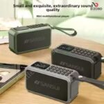 SANSUI F62 Portable Stereo Bass Bluetooth Speaker Vintage Bluetooth Speaker Mini Radio Walkman Music Player Supports TWS/FM/AUX