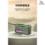 SANSUI F62 Portable Stereo Bass Bluetooth Speaker Vintage Bluetooth Speaker Mini Radio Walkman Music Player Supports TWS/FM/AUX - Image 6