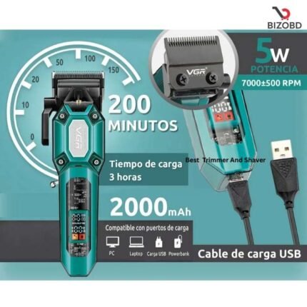 VGR V-600 Professional Hair Clipper and Beard Trimmer Salon Series for Men