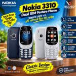 Nokia 3310 Dual Sim Feature Phone Black, White