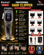 Kemei KM-1550 Professional Hair Clipper and Beard Trimmer Salon Series for Men